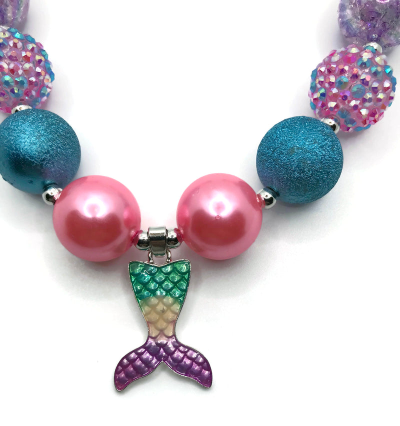 Mermaid Tail Chunky Bubblegum Necklace