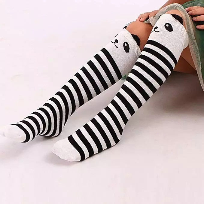 Panda Knee High Socks