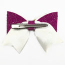 Pink & Yellow Softball Hair Clip Bow