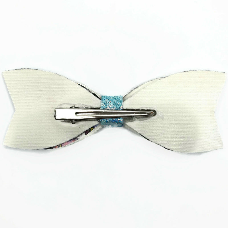 Blue and Black Mouse Castle Hair Clip Bow (Style