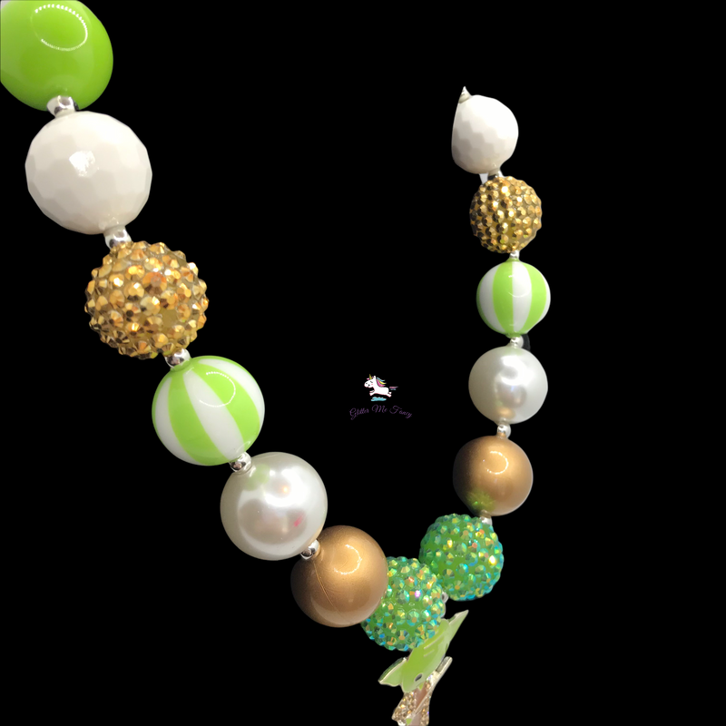 Green Space Wars Chunky Bubblegum Necklace