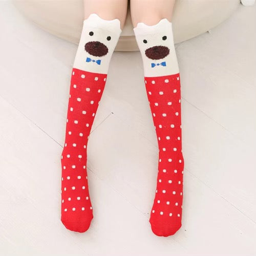 Red Bear Knee High Socks