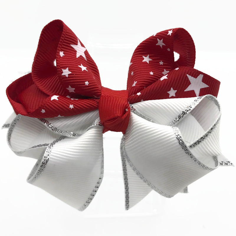 Patriotic Hair Clip Bows