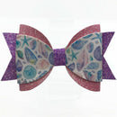 Pink and Purple Seashells Hair Clip Bow