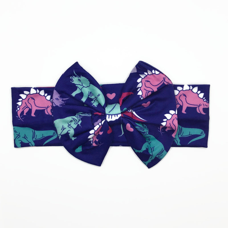 Dinosaur Milk Silk Headband Bow