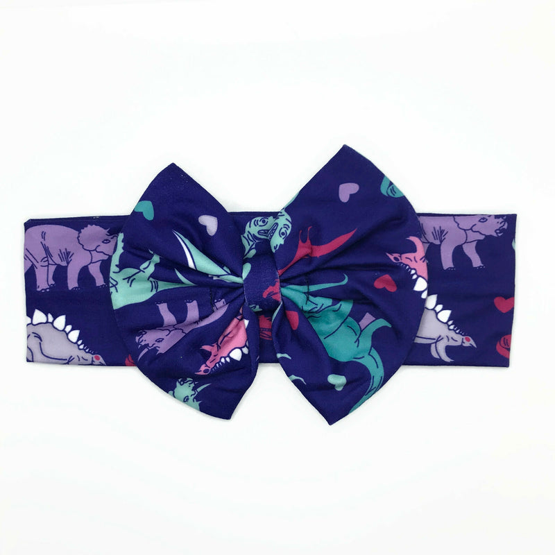 Dinosaur Milk Silk Headband Bow