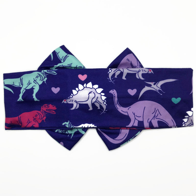 Dinosaur Milk Silk Headband Bow