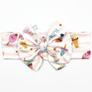 Summer Ice Cream Milk Silk Headband Bow