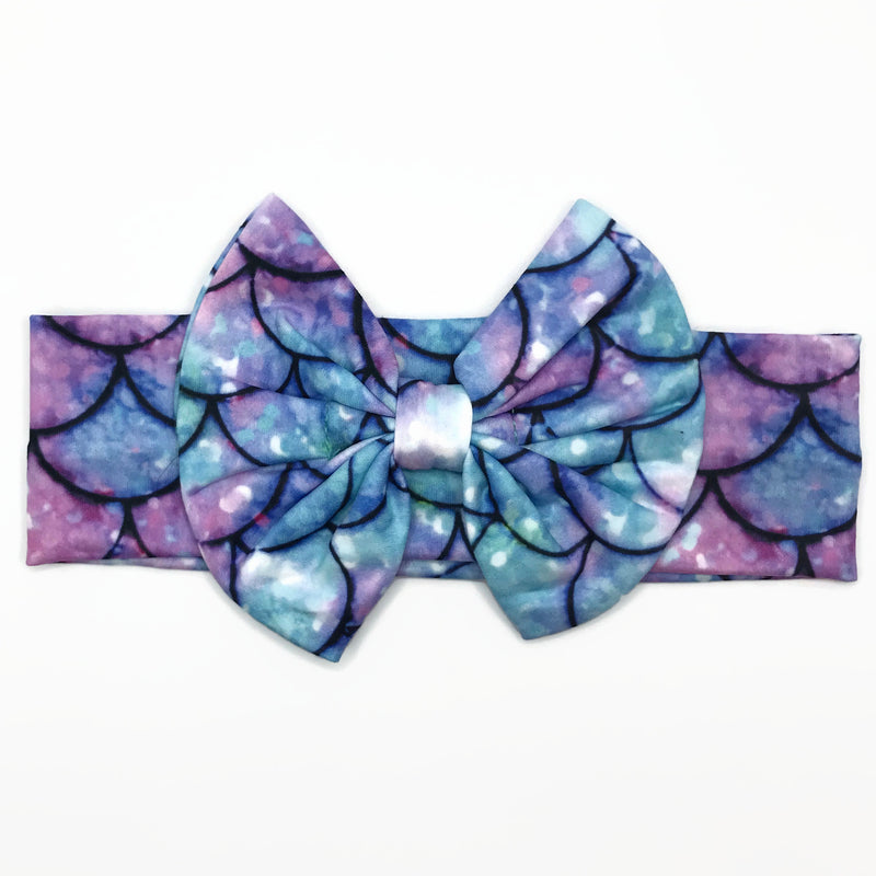 Shiny Mermaid Milk Silk Headband Bow