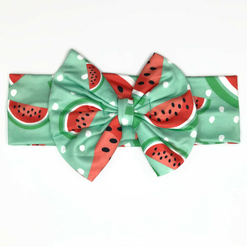 Watermelon Milk Silk Headband Bow