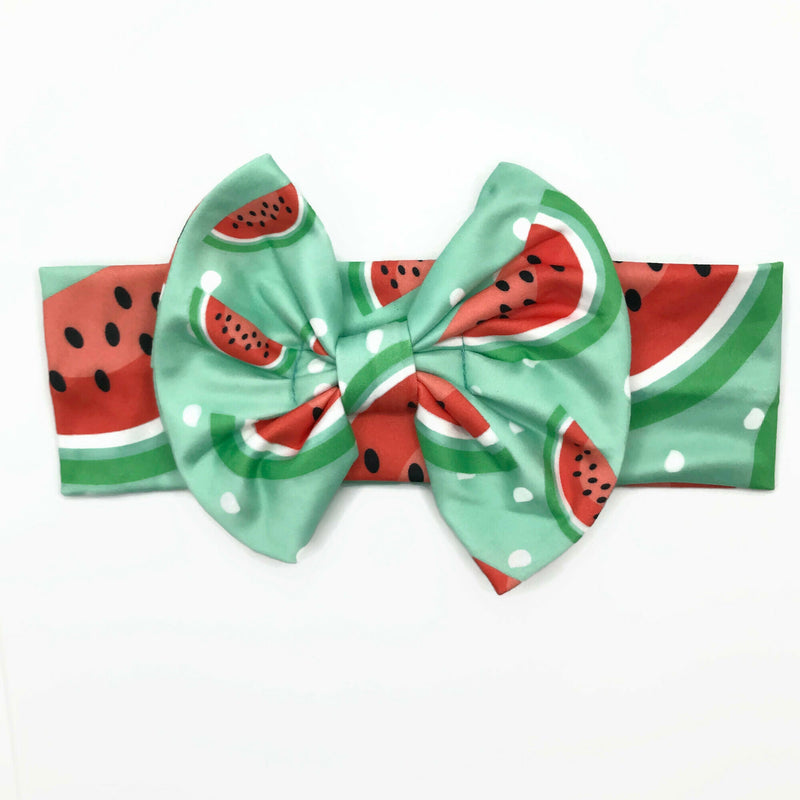 Watermelon Milk Silk Headband Bow