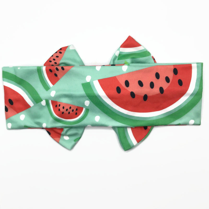 Watermelon Milk Silk Headband Bow