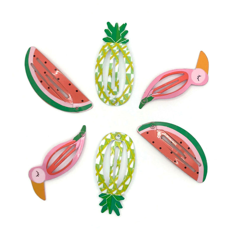 Watermelon, Pineapple & Toucan Snap Clip Set