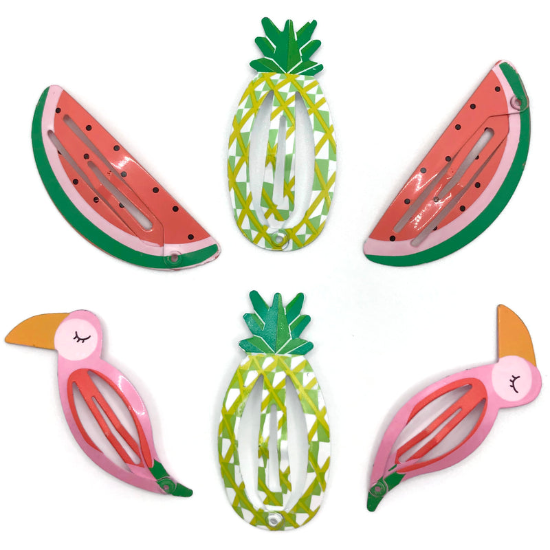 Watermelon, Pineapple & Toucan Snap Clip Set