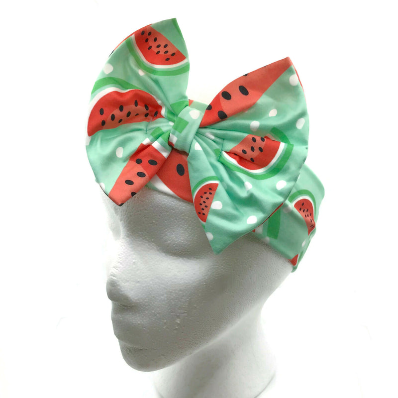 Watermelon Milk Silk Headband Bow
