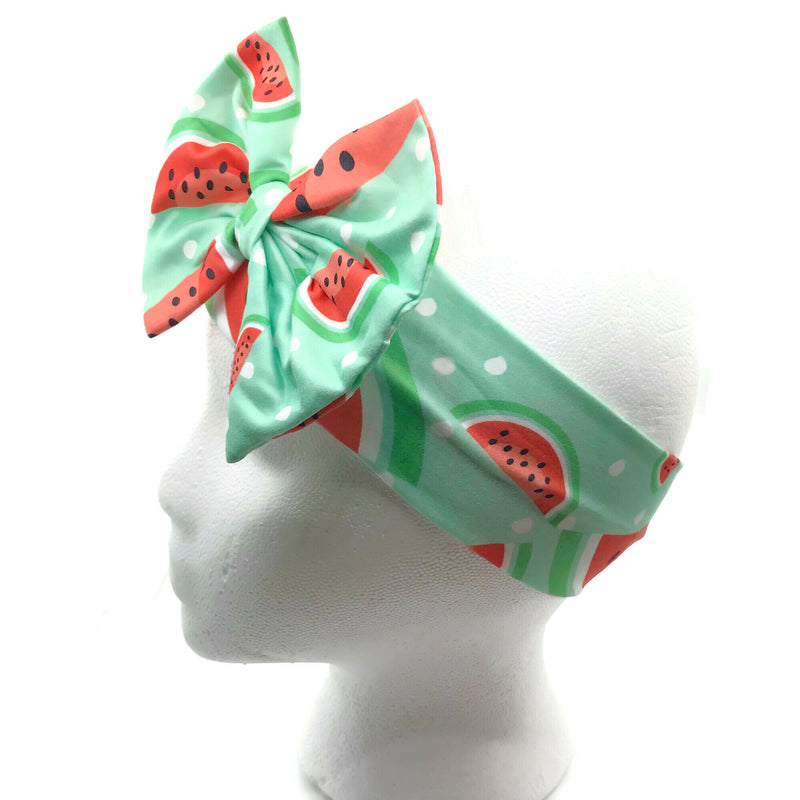 Watermelon Milk Silk Headband Bow