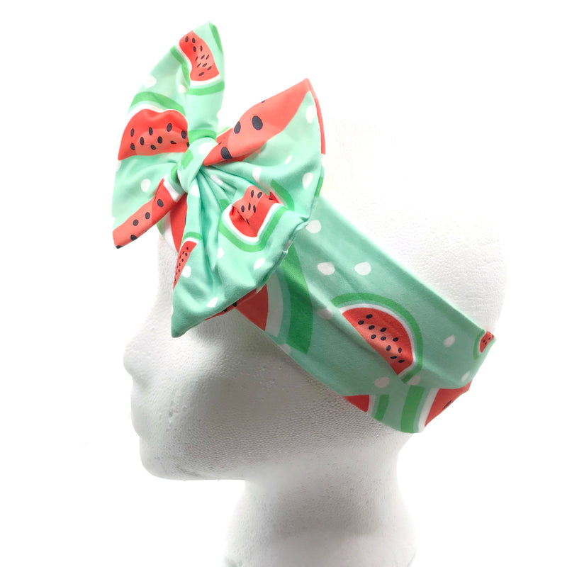 Watermelon Milk Silk Headband Bow