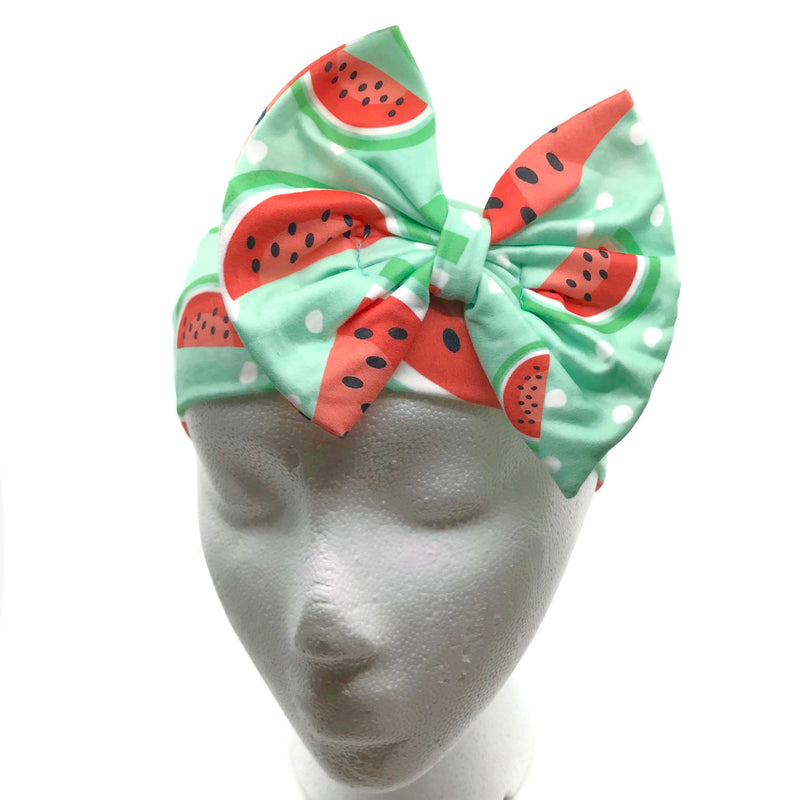 Watermelon Milk Silk Headband Bow