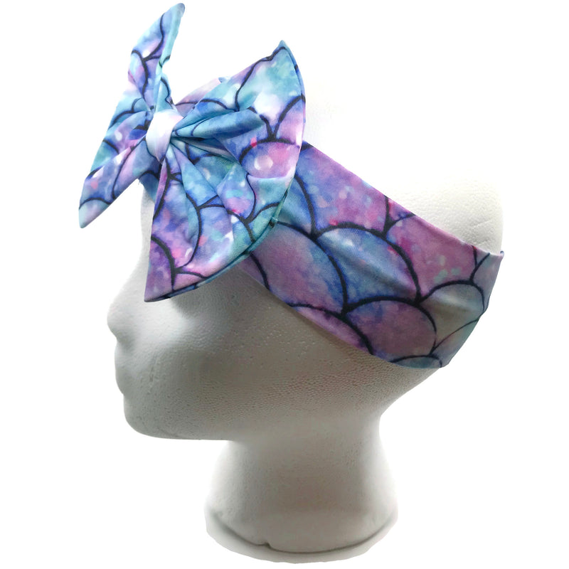 Shiny Mermaid Milk Silk Headband Bow