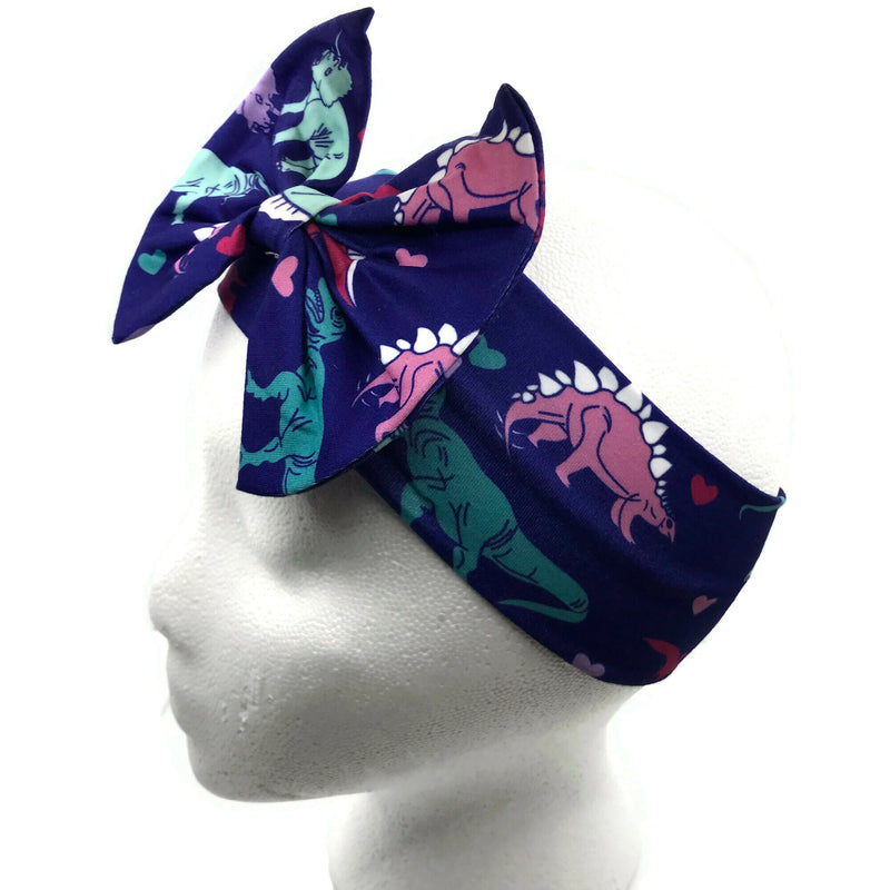 Dinosaur Milk Silk Headband Bow