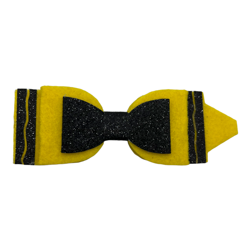 Crayon Hair Clip Bows