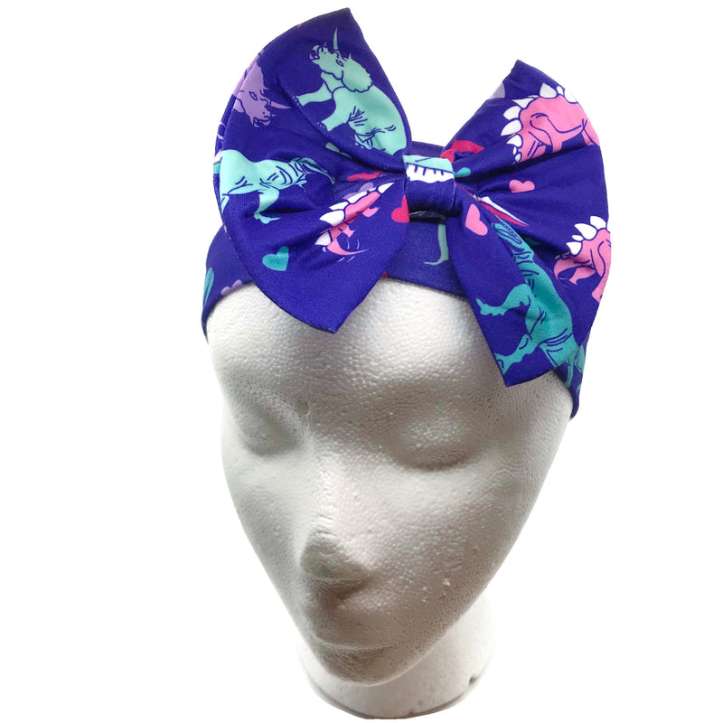 Dinosaur Milk Silk Headband Bow