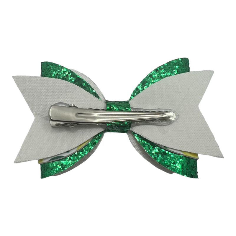 Lemons Sparkle Green Hair Clip Bow