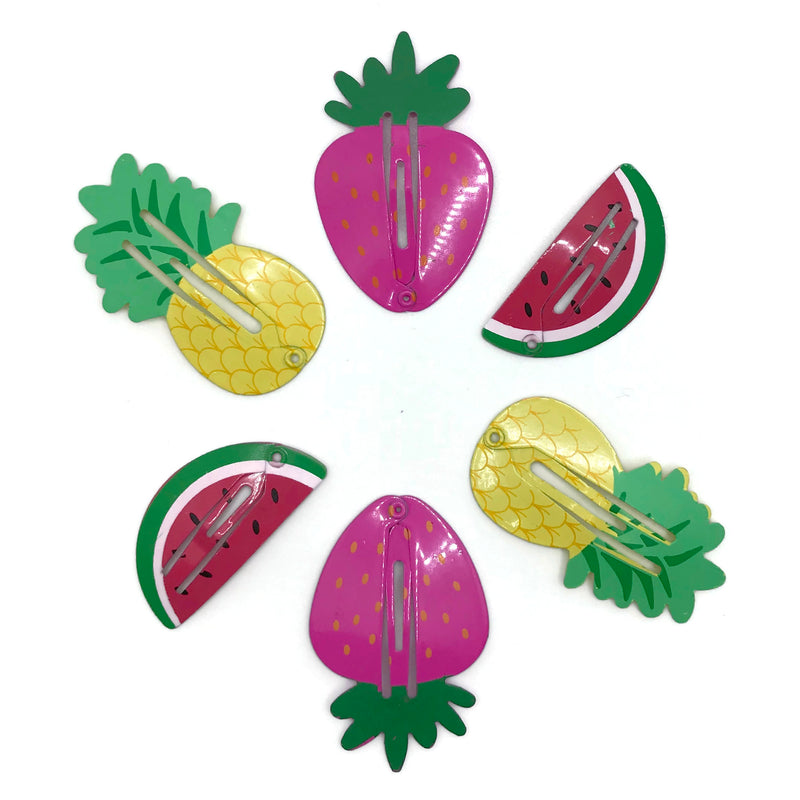 Watermelon, Pineapple & Strawberry Snap Clip Set