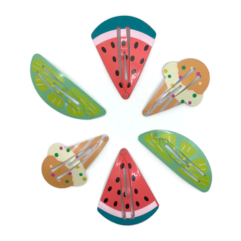 Watermelon, Ice Cream & Lime Snap Clip Set