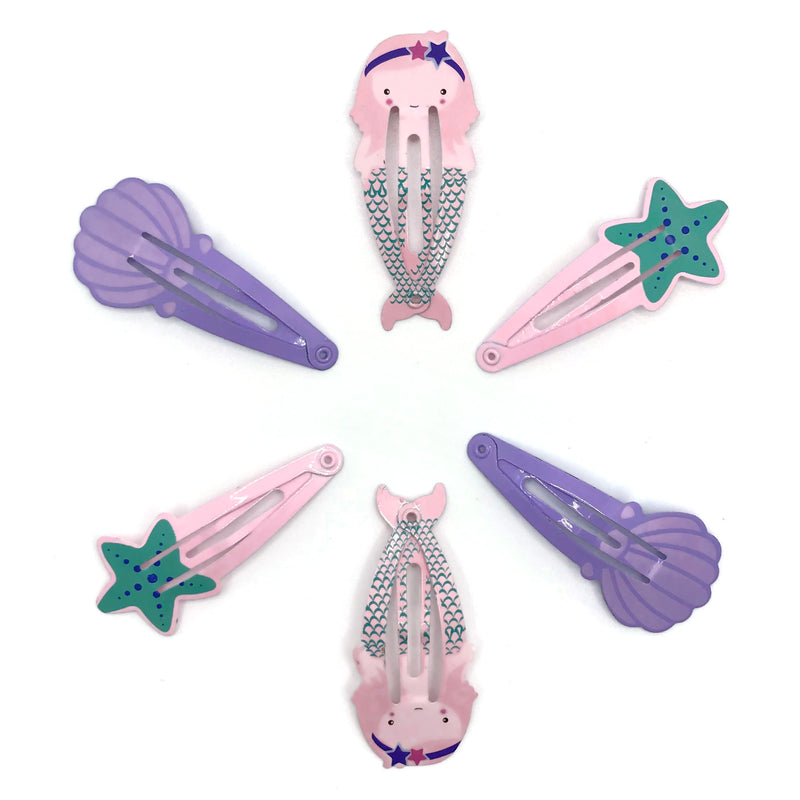 Mermaid, Seashell & Starfish Snap Clip Set