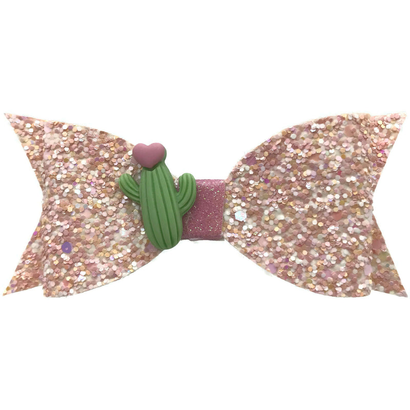 Cactus Hair Clip Bow