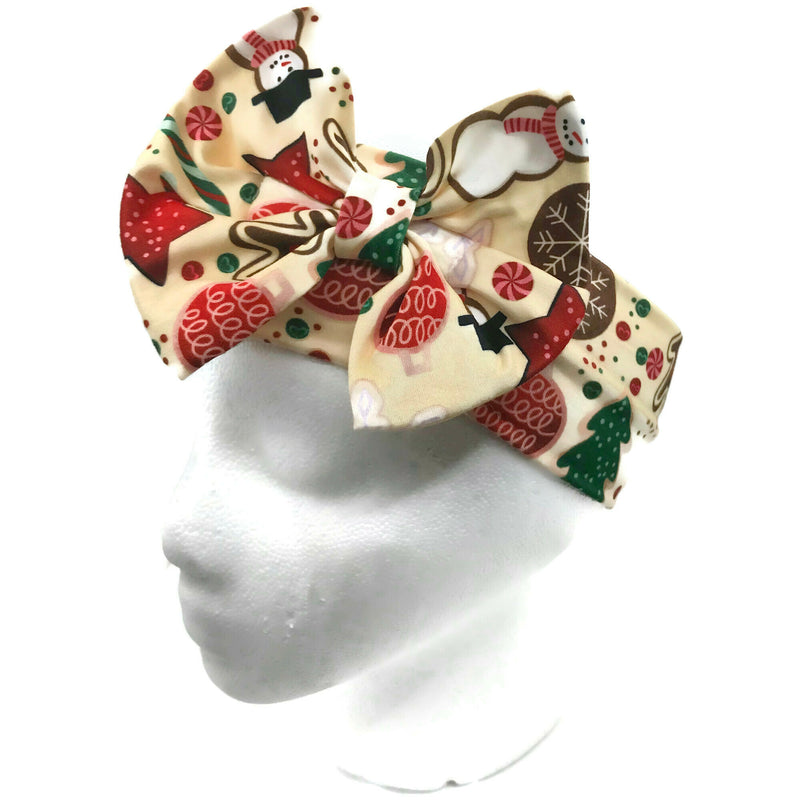 Festive Cookie Milk Silk Headband Bow