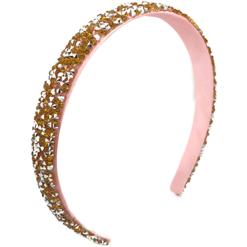 Yellow Gold & Silver Bling Headband