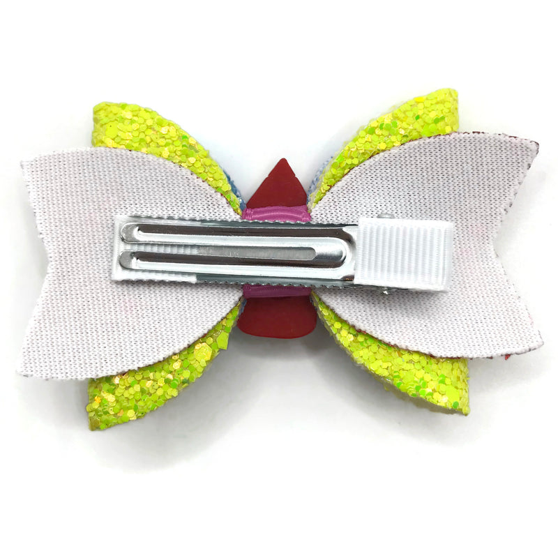 Layered Colors with Red Pencil Hair Clip Bow