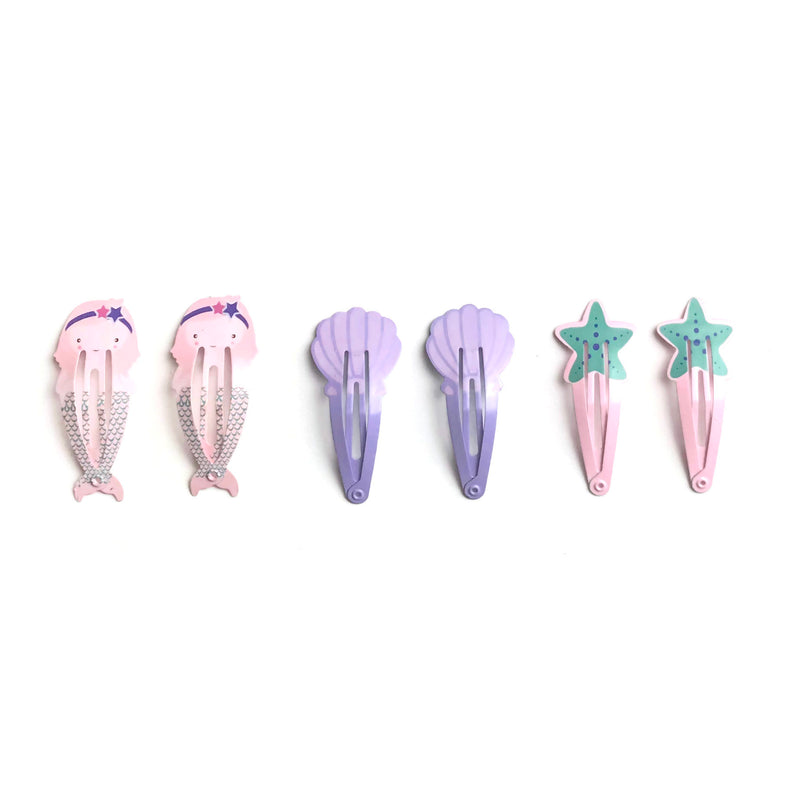 Mermaid, Seashell & Starfish Snap Clip Set