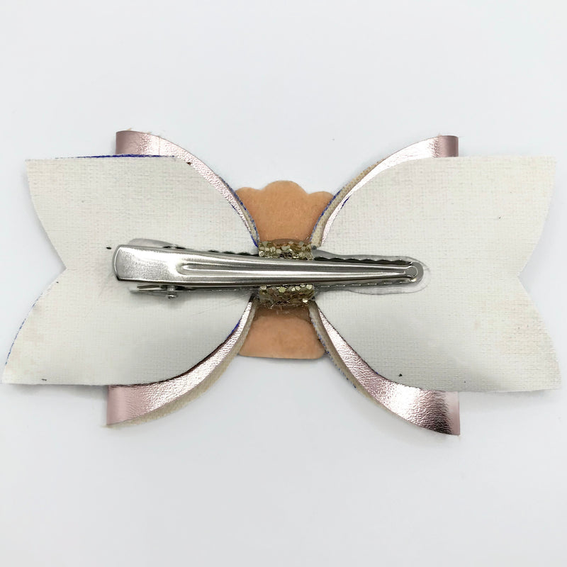 Gold Sparkle Seashell Hair Clip Bow