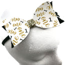 #1 Black & Gold Headband Bow