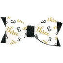 #3 Black & Gold Hair Clip Bow
