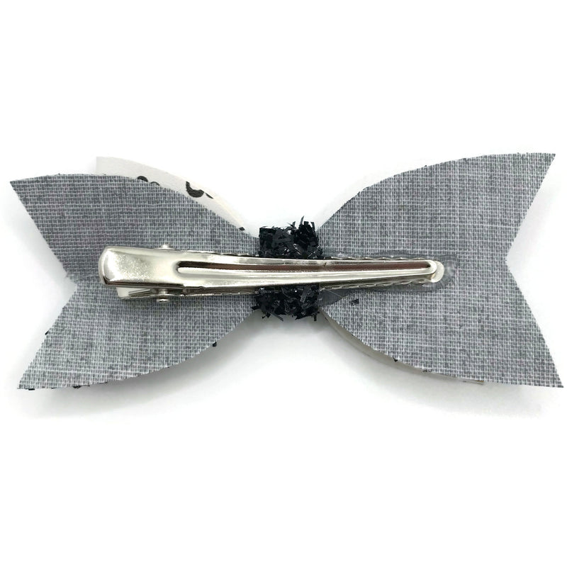 #3 Black & Gold Hair Clip Bow