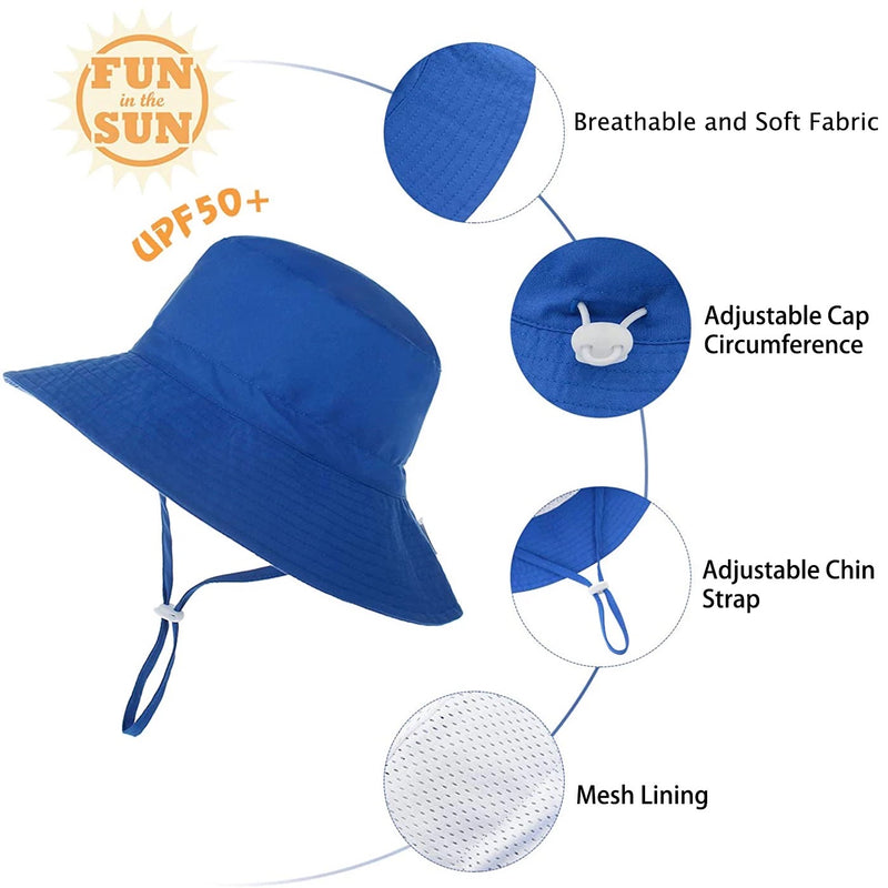 Blue Sea Creature Bucket Sun Hat