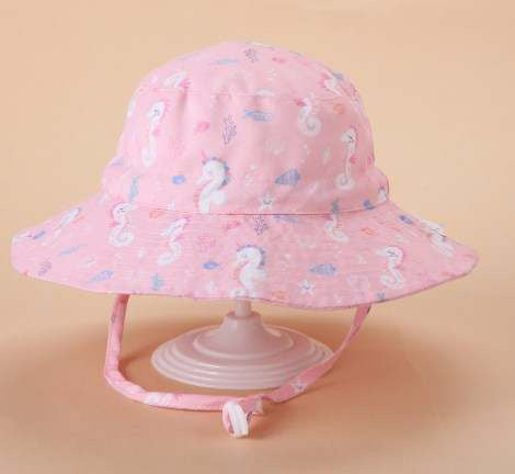 Pink Sea Creature Bucket Sun Hat