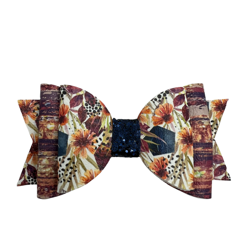 Fall Forest Hair Clip Bow