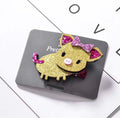 Pig Glitter Felt Hair Clip